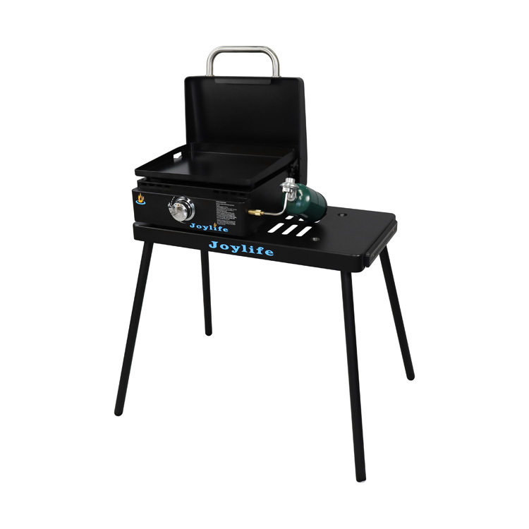 Joylife   20inch Propane Gas Portable, Flat Top Griddle Station W/ Hard Cover and portale table